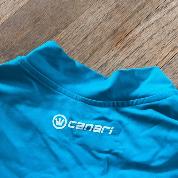 NWT Blue Canari womens blue cycling spinning top jersey size Small - Picture 3 of 4